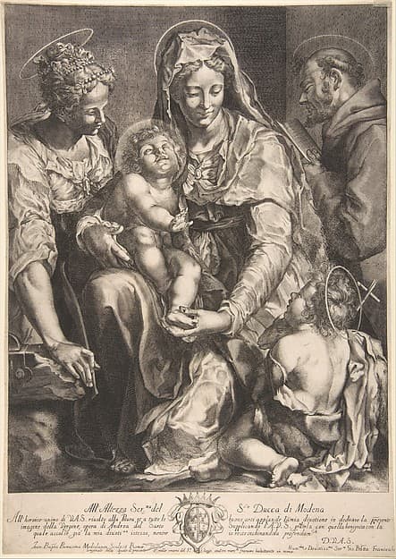 Virgin and Child with Saint Catherine, Francis of Assisi and John the Baptist
