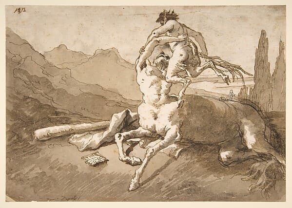 Centaur Holding Up a Youthful Satyr