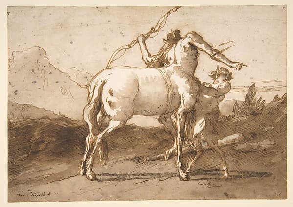 A Centaur and a Satyr