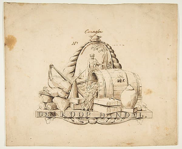 Design for a seal for 'Commerce': Den Koop Handel