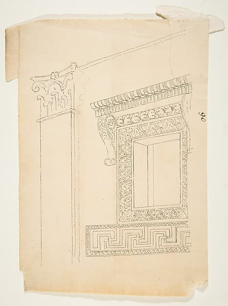 Drawing After an Architectural Fragment with a Corinthian pilaster