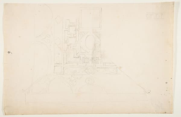 Drawing After and Architectural Fragment of a Coffered Ceiling