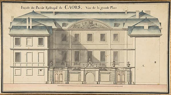 Elevation for the Episcopal Palace at Cahors, France