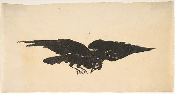 The Flying Raven, Ex Libris for The Raven by Edgar Allan Poe