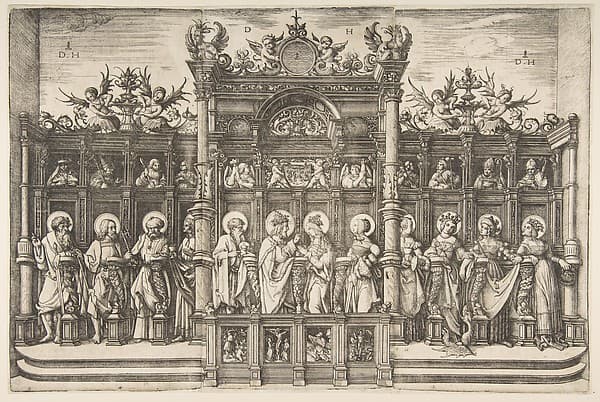Large Choirstall with Christ Blessing the Virgin