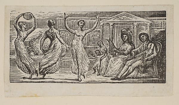 Menalcus Watching Women Dance, from Thornton's "Pastorals of Virgil"