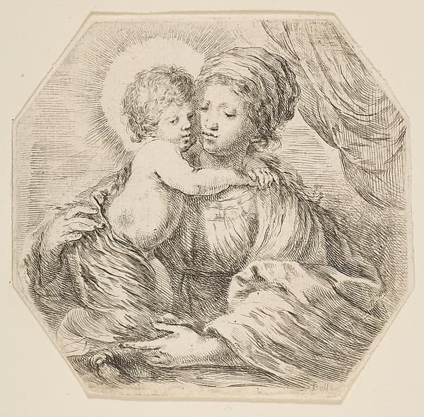 Virgin and Christ Child, an octagonal composition