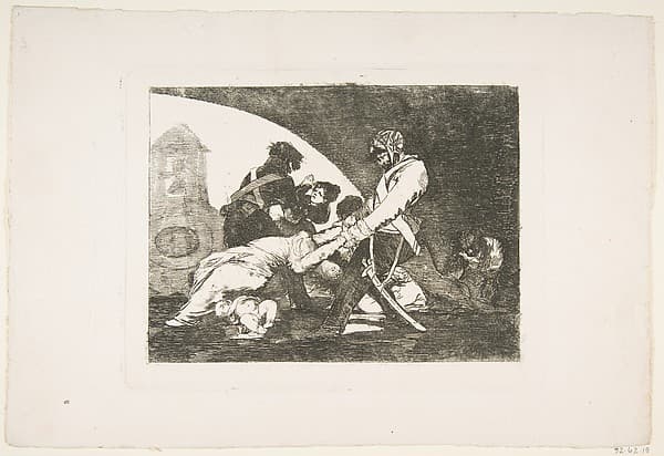 Plate 11 from "The Disasters of War" (Los Desastres de la Guerra): 'Neither do these' (Ni por esas)
