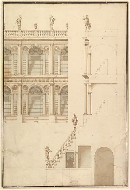 Details of Theatre Interior: Interior Elevation of Corridor and Sections