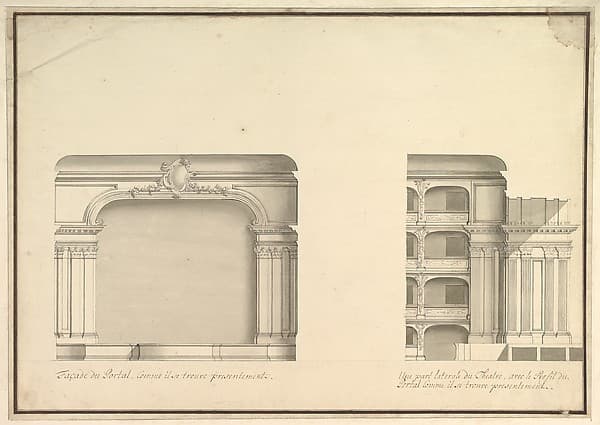 Elevation of Proscenium and Lateral View