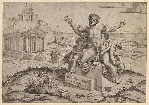 Speculum Romanae Magnificentiae: Ancient bas-reliefs with Laocoon