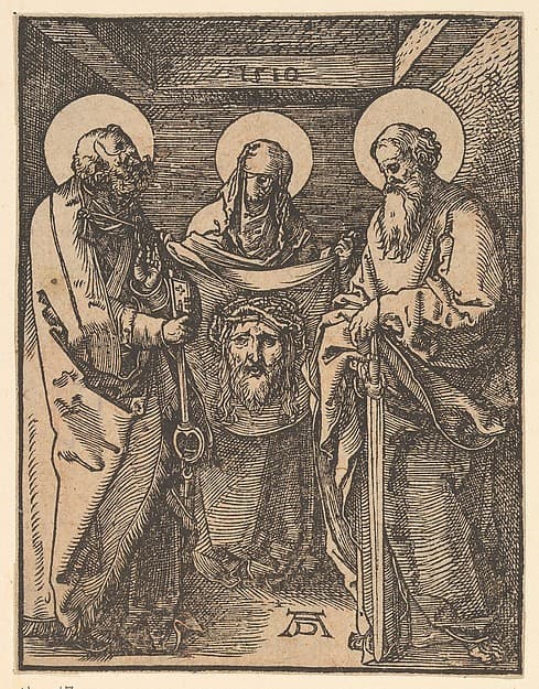 Saint Veronica between Saints Peter and Paul, from The Little Passion (copy)