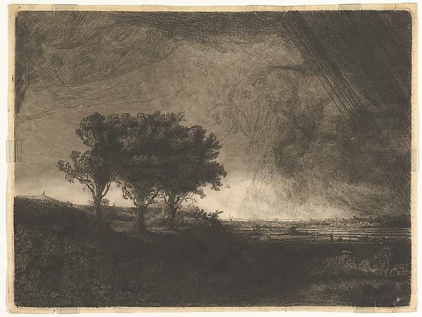 The Three Trees, after Rembrandt