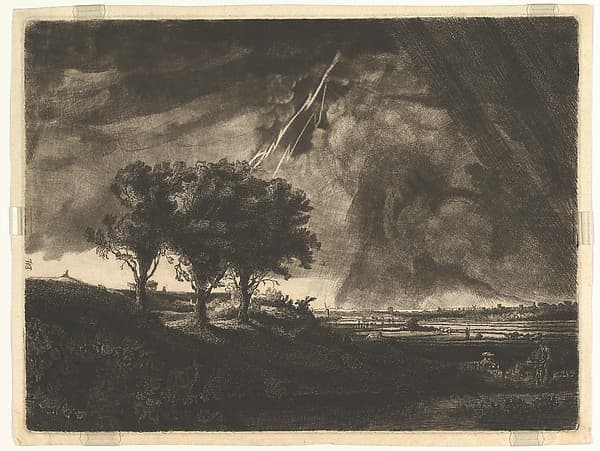 The Three Trees, after Rembrandt