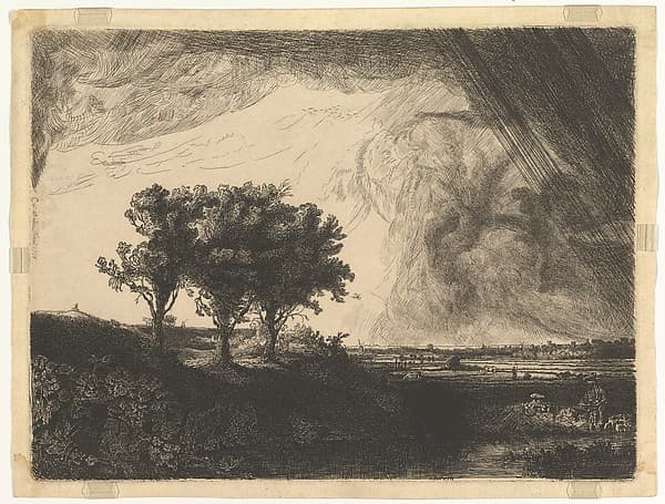 The Three Trees, after Rembrandt
