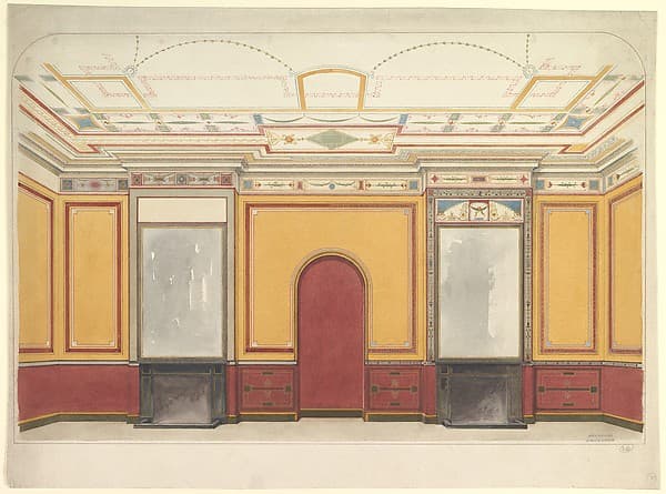 Design for a room with two fireplaces