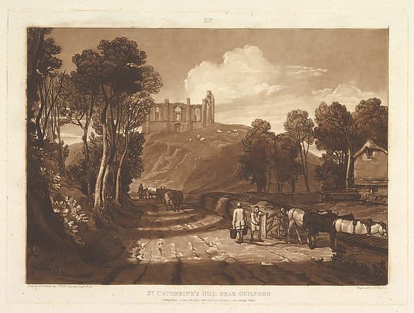 St. Catharine's Hill near Guilford (Liber Studiorum, part VII)