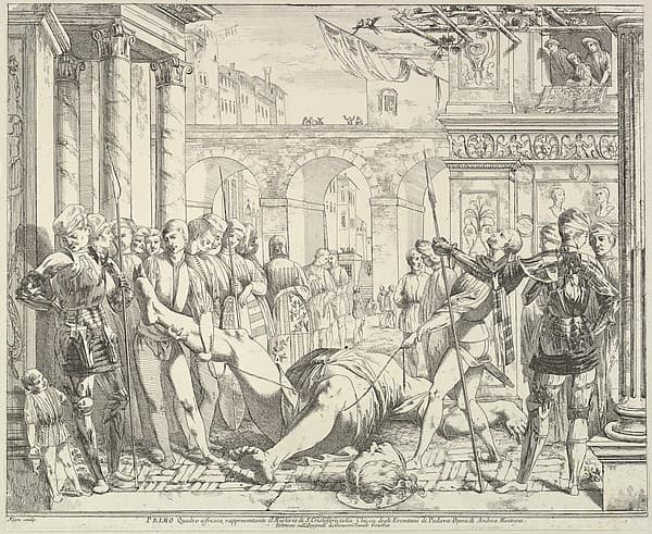 The Martyrdom of Saint Christopher, from "The Story of Saints James and Christopher in the Eremitani Chapel"