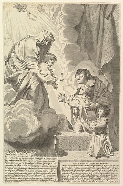Anne of Austria with the Young Louis XIV and Monsieur before the Virgin and Child (Anne d'Autriche déposant le régence du royaume de France entre les mains de la Vierge Marie)