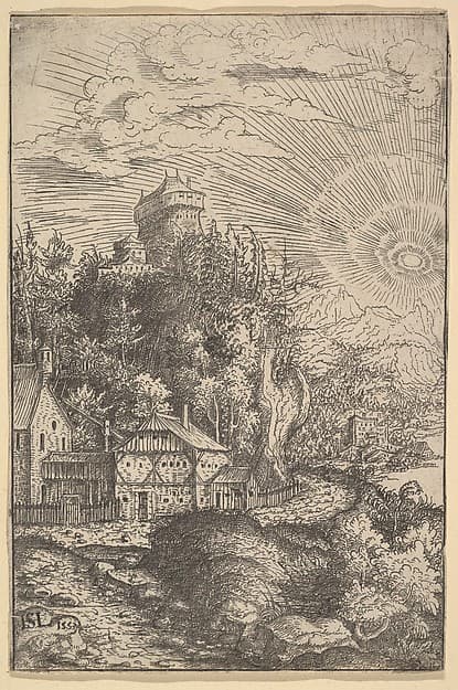 Landscape with a Castle Perched on a Rock