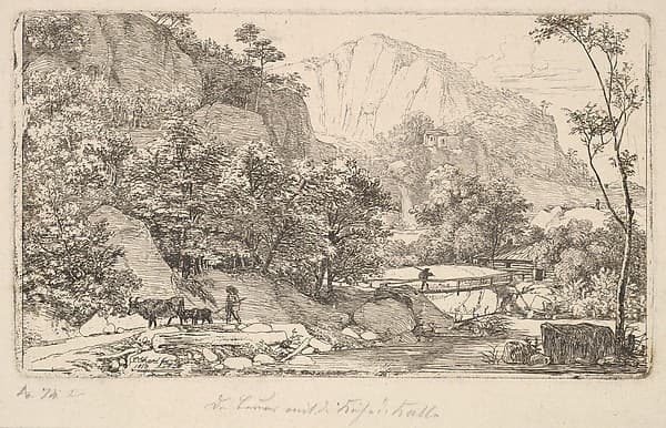 Peasant with Cow and Calf, in the Unterberg near the Berchtesgaden