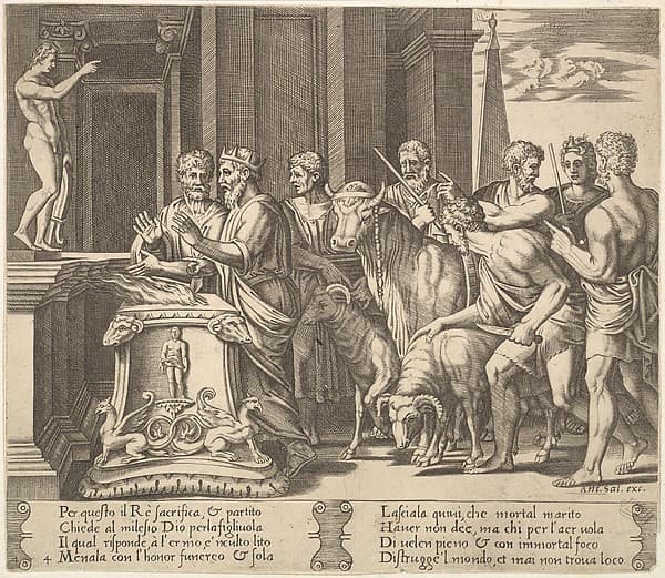 Plate 4: Psyche's father consulting the oracle, from "The Fable of Psyche"