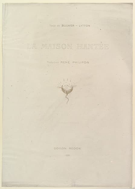 Title page to the series, The Haunted House (La Maison Hantée)