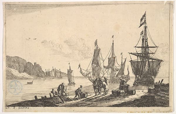 Bay with Sailing Vessels