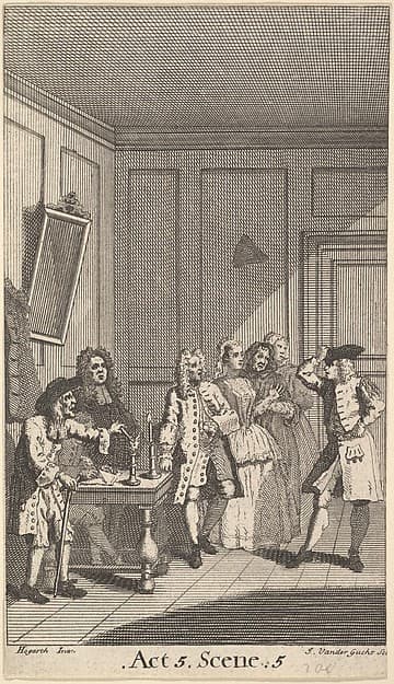 Frontispiece to Moliere's "L'Avare" (The Miser)