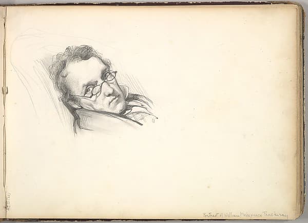 William Makepeace Thackeray (in Sketch Book With Drawings on Twenty-six Leaves)