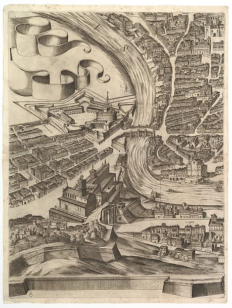 Plan of the City of Rome. Part 8 with the Castel Sant'Angelo