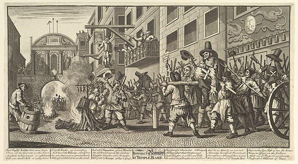Burning the Rumps at Temple Bar (Twelve Large Illustrations for Samuel Butler's Hudibras, Plate 11)