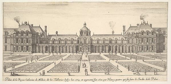 The palace of Catherine de Medici, called the Tuilleries, from 'Various views of remarkable places in Italy and France' (Diverses vues d'endroits remarquables d'Italie et de France)