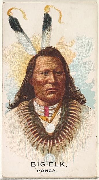Big Elk, Ponca, from the American Indian Chiefs series (N2) for Allen & Ginter Cigarettes Brands