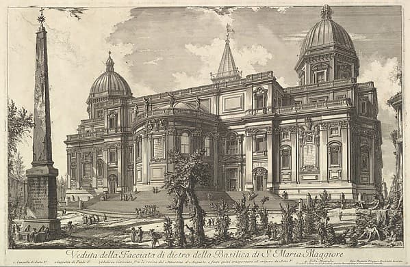 View of the rear entrance of the Basilica of S. Maria Maggiore, from Veduta di Roma (Roman Views)
