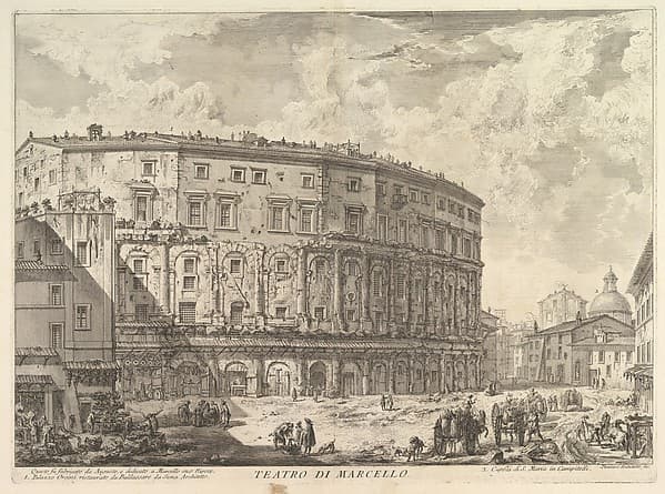 The Theatre of Marcellus (Teatro di Marcello), from "Vedute di Roma"
