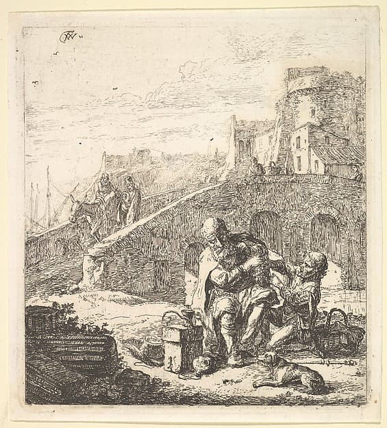 Lazarillo Stealing Grapes from the Poor Blind Beggar