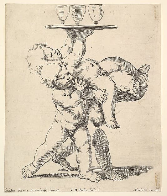 Three children carrying a tray