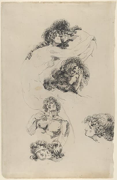 Studies of Lovers Embracing (recto) and A Suppliant Figure (verso)