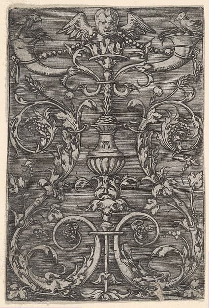 Ornamental Design with an Angels Head at Top