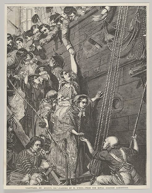 Eastward Ho! August 1857, from "Illustrated London News"