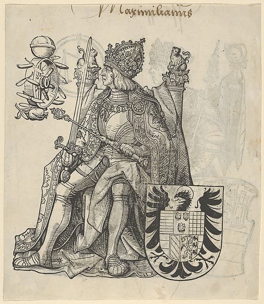 Recto of a Sheet with Maximilian, from The Genealogy of Emperor Maximilian I