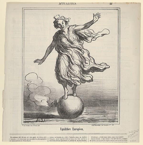 Equilibre Europeen, from Actualités, published in le Charivari, April 3, 1867
