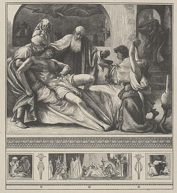 Death of the Firstborn, from "Dalziels' Bible Gallery"