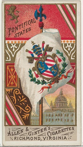 Pontifical States, from Flags of All Nations, Series 1 (N9) for Allen & Ginter Cigarettes Brands
