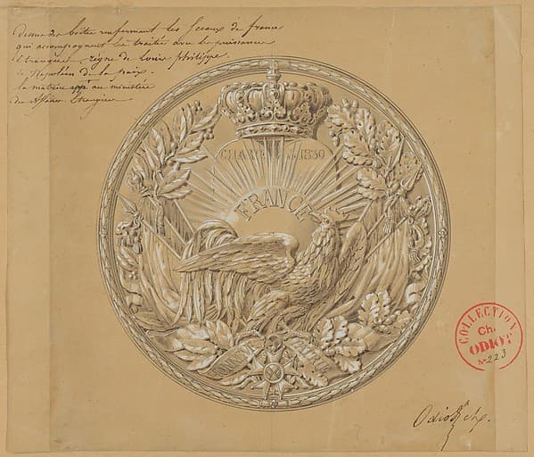 Design for the Medal to Commemorate the Charter of 1830