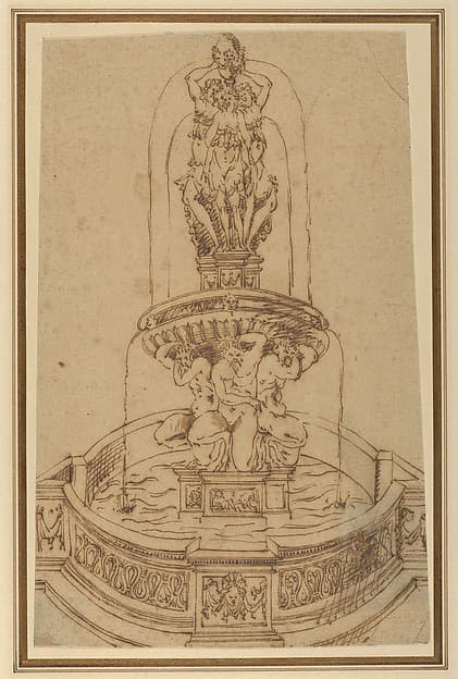 Design for a Fountain with the Three Graces