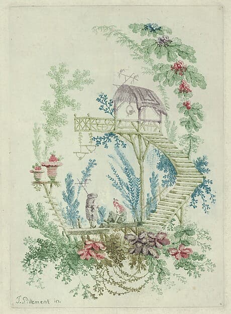 Chinoiserie from Nouvelle Suite de Cahiers de dessins chinois a l'usage des dessinateurs et des peintres (Nr 1)