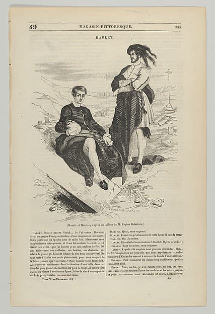 Hamlet and Horatio, from "Le Magasin Pittoresque"