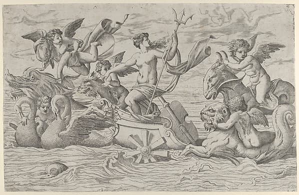 Venus in a Chariot drawn by Two Swans
